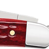 Case 00786 Stockman  Medium 2.57"/1.88"/1.71" Folding Clip/Sheepsfoot/Spey Plain Mirror Polished Tru-Sharp SS Blade/Corn Cob Jigged Old Red Bone Handle