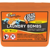 Dead Down Wind 118318 Laundry Bombs Odor Eliminator Unscented Scent 12.24 oz Tub 18 count