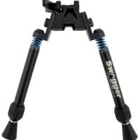 Swagger SWAGBPSFR10 SFR10 Flex to Rigid QD Bipod with Black Finish, Picatinny Attachment & 6-10.50" Vertical Adjustment