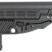 NcStar DLG-086 Classic Commercial Stock Black Polymer Adjustable Stock with Metal QD Bases & Rubber Butt Pad For Commercial Spec Buffer Tubes (Tube Not Included)