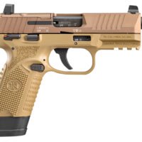 FN 66101006 502 Tactical 22 LR 10+1/15+1, 4.60" Black Steel Threaded Barrel, Flat Dark Earth Optic Ready/Serrated Slide & Polymer Frame w/Picatinny Rail, FDE Textured Polymer Grip, Ambidextrous
