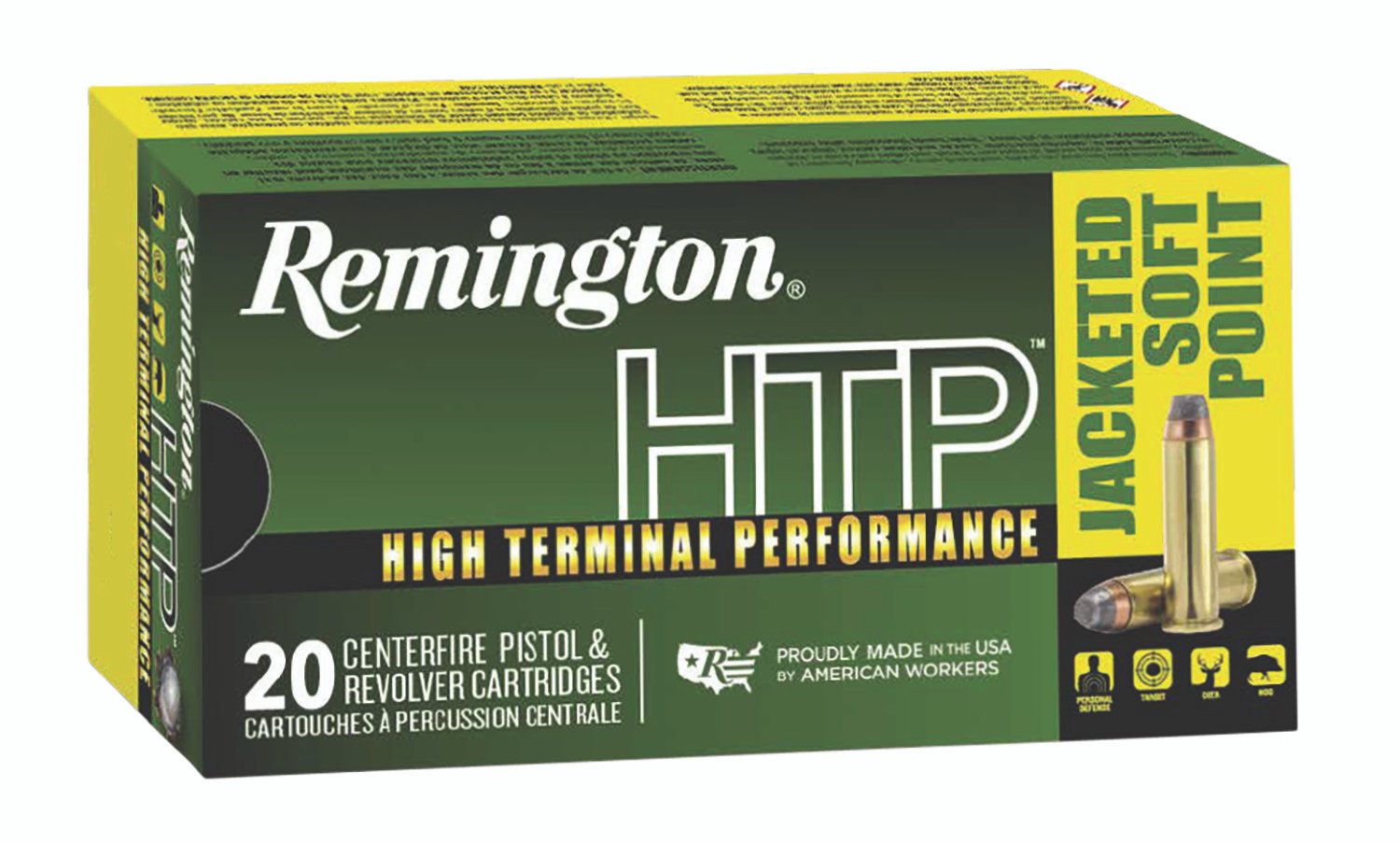Remington Ammunition 23000 HTP 41RemMag 210gr Jacketed Soft Point 20 Per Box/25 Case