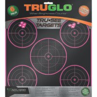 TruGlo TruSee Splatter 5-Bullseye Target Pink 12x12 6 pk.