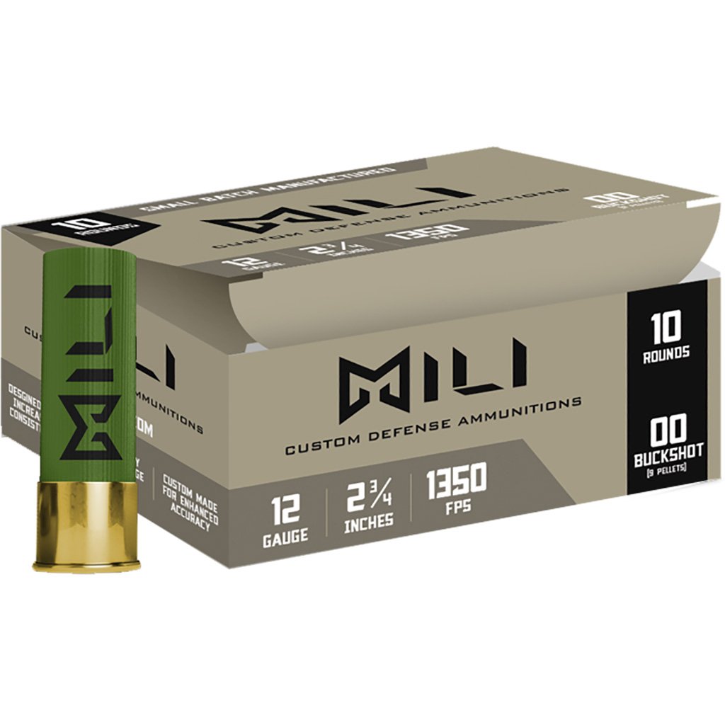 Mili Self-Defense Shotgun Loads 12 ga. 2.75 in. 00-Buck 10 rd.