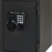 Hornady 95407 Fireproof Safe  Keypad Key Entry Black Powder Coat Black Holds 2 Handguns Steel