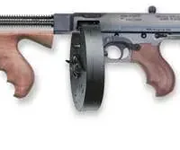 THOMPS 1927A1 DELX 45ACP RFL 100RD DET STOCK