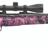 Mossberg 28145 Patriot Super Bantam 308 Win Caliber with 5+1 Capacity, 20" Fluted Barrel, Matte Blued Metal Finish & Muddy Girl Wild Synthetic Stock Right Hand (Youth) Includes 3-9x40mm Scope
