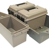 MTM Case-Gard AC3C 3-Can Ammo Crate  50Cal Dark Earth/Army Green Polypropylene