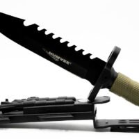 Humvee Adventure Gear HMVKFXB01 Next-Gen Survival Knife 7.50" Fixed Sawback Plain Black Stainless Steel Blade/OD Green Textured Rubber Handle Includes Sheath