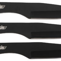 Uzi Accessories UZKTRW004 Throwing Knives IV Three, 8.25" Plain Black Stainless Steel