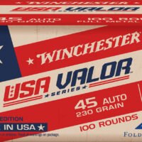 Winchester Ammo USAV45A USA Valor  45ACP 230gr Full Metal Jacket 100 Per Box/5 Case