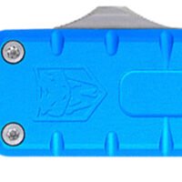 CobraTec Knives CTEBLUM390DNS Enforcer  3.25" OTF Drop Point Plain M390 Steel Blade/Blue Aluminum Handle