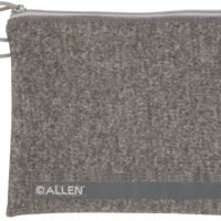 Allen 3627 Pistol Pouch  Gray Polyester w/Lockable Zippers, ID Label & Fleece Lining Holds Full Size Handgun 7" L x 9" W Interior Dimensions