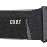 CRKT 2927 HZ6  6.50" Fixed Plain Black Matte Baked-On Anti Rust SK-5 Steel Blade/Black w/Carved X's G10 Handle Includes Sheath