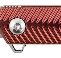 CRKT K820BXP Stylus  3.18" Folding Drop Point Plain Satin 12C27 Sandvik Blade/Maroon Aluminum Handle Includes Pocket Clip