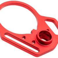 Strike Industries ARULMFEP&ACNRED QD End Plate QD End Plate with Hook Attachments & Anti-Rotation Castle Nut, Red Finish