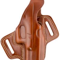 Galco FL226 Fletch  OWB Tan Leather Belt Slide Compatible w/Glock 19 Gen1-5/19X/23 Gen2-5/32/45 Belt Up to 1.75" Wide Right Hand