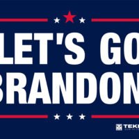 TekMat TEKR17BRANDON  Cleaning Mat Red/White/Blue Rubber 11"x17" "Lets Go Brandon"