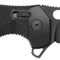 S.O.G SOG12210257 Seal XR 3.90" Folding Clip Point Plain Black Cerakote S35VN SS Blade Black/GRN Handle Includes Belt Clip
