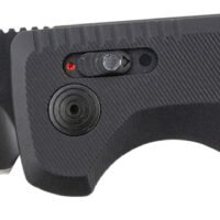 S.O.G SOG15380357 SOG-TAC Auto 3.43" Folding Tanto Plain Black TiNi Cryo D2 Steel Blade Black Micro-Textured Anodized Aluminum Handle Includes Pocket Clip