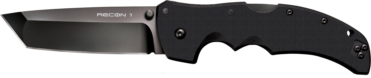 Cold Steel CS27BT Recon 1 4" Folding Tanto Plain DLC Coated American S35VN Blade/ Black Textured G10 Handle Includes Pocket Clip