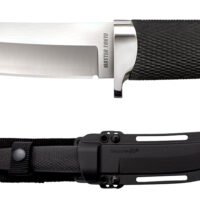 Cold Steel CS-35AB San Mai Master 6" Fixed Tanto Plain Satin VG-10 San Mai Blade/Black Textured/Oval Kray-Ex Handle Includes Sheath