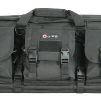 GPS Bags DRC36 Double Rifle Case 36" Black 600D Polyester w/ 2 Padded Pistol Sleeves MOLLE Webbing & Lockable Zippers