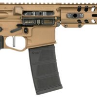 Patriot Ordnance Factory 01797 Renegade + Direct Impingement 300 Blackout 30+1 10.50" Black Nitride Aluminum Barrel, 9" M-LOK Handguards, Burnt Bronze Aluminum Buffer Tube, Black Polymer Grips