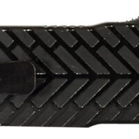 Templar Knife LAHBG52 Premium LW  Large 3.55" OTF Tanto Part Serrated Black Oxide Stonewashed D2 Steel Blade, 5.25" Black Herringbone Aluminum Handle