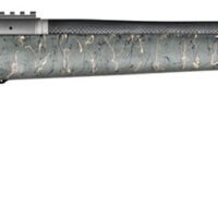 Christensen Arms CA10269815323 Summit TI Full Size 28 Nosler 3+1, 26" Natural Titanium Steel Threaded Barrel, Natural Titanium Aluminum Receiver, Green w/Black/Tan Webbing Fixed Thumbhole Stock