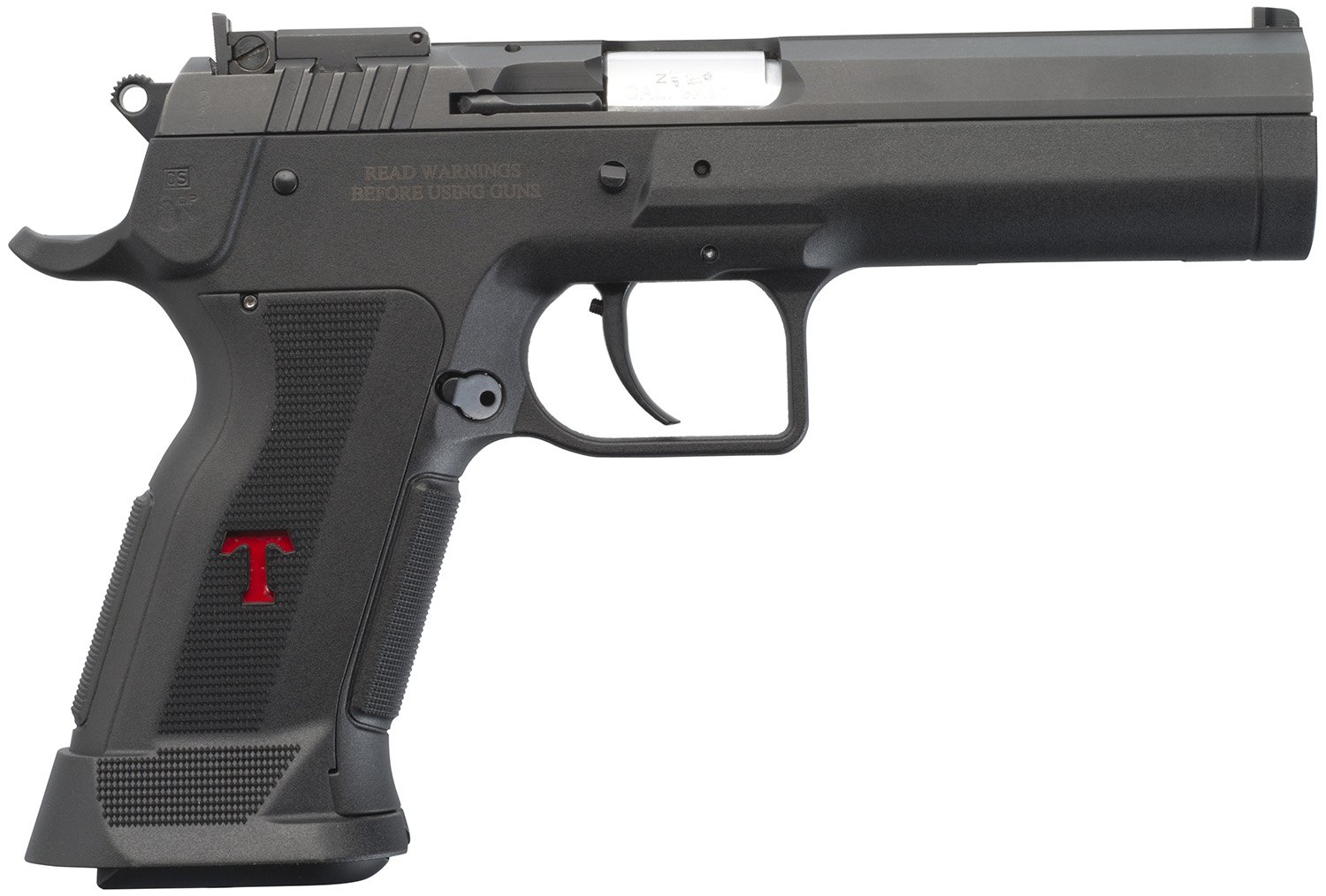 Tanfoglio IFG TFLIMPROP10 Limited Custom P 10mm Auto 14+1 4.76" Black Polygonal Rifled Barrel, Black Steel Slide, Black Polymer Frame, Black Polymer Grips, Ambidextrous