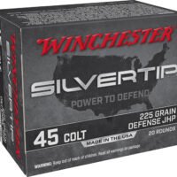 Winchester Ammo W45CST Silvertip  45Colt 225gr Silvertip Jacket Hollow Point 20 Per Box/10 Case