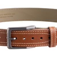 Magpul MAG127623042 Tejas EL Pistolero Light Brown Bull Hide 42" 1.50" Wide Buckle Closure