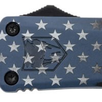 CobraTec Knives MCUSAFS3DNS FS-3 American Flag Medium 3" OTF Drop Point Plain Satin D2 Steel Blade, 5" US Flag Aluminum Cerakoted Handle