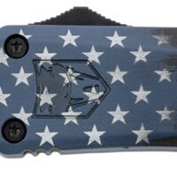 CobraTec Knives MCUSAFS3TNS FS-3 American Flag Medium 3" OTF Tanto Plain Satin D2 Steel Blade, 5" US Flag Aluminum Cerakoted Handle