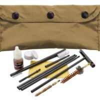 KleenBore POU302T Modular Cleaning Kit Coyote Tan Multi-Caliber Handgun/Rifle Bronze/Nylon Bristles Nylon Case