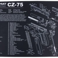 TekMat TEKR17CZ75 CZ 75 Cleaning Mat Black/White Rubber 11"x17" CZ-75 Parts Diagram