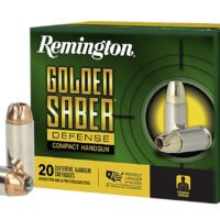 Remington Ammunition R21370 Golden Saber Defense 10mmAuto 180gr Brass Jacketed Hollow Point 20 Per Box/25 Case