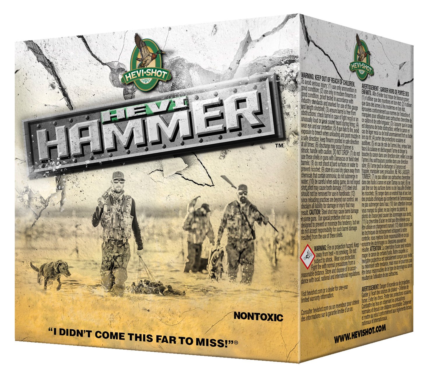 HEVI-Shot HS28388 HEVI-Hammer 12Gauge 3.50" 1 1/2oz Steel/Bismuth BBShot 25 Per Box/10 Case