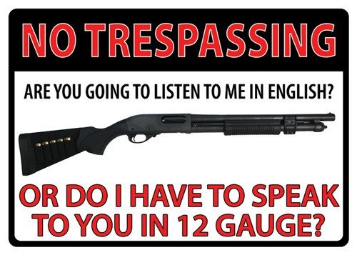 RIVERS EDGE TIN SIGN 12"X17" - NO TRESPASSING 12 GAUGE