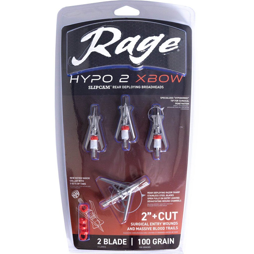 Rage Hypo 2 Crossbow Broadheads 100 gr. 2 in. 4 pk. - Image 3