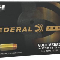 Federal GM40AP1 Gold Medal Centerfire Pistol 40S&W 180gr Full Metal Jacket 50 Per Box/10 Case