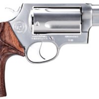 Taurus 2441EX039 Judge Executive Grade Medium Frame 45 Colt (LC) 410 Gauge 5rd 3" Hand Polished Satin Stainless Steel Barrel, Hand Polished Satin Stainless Steel Cylinder & Frame, Wood Grip