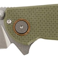 CRKT 2471 Butte  3.36" Folding Plain Stonewashed D2 Steel Blade/OD Green G10 Handle Includes Pocket Clip