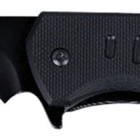 CRKT 6885 Ignitor  3.48" Folding Drop Point Part Serrated Black Oxide 8Cr13MoV SS Blade/Black G10 Handle Includes Pocket Clip