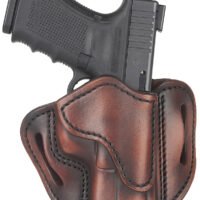 1791 Gunleather ORBH21VTGR BH2.1 Optic Ready OWB Size 2.1 Vintage Leather Belt Slide Fits S&W M&P Shield/Glock 17/Springfield XD9 Right Hand