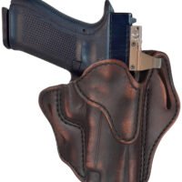 1791 Gunleather ORBH23VTGR BH2.3 Optic Ready OWB Size 2.3 Vintage Leather Belt Slide Compatible w/Glock 17/20/21/22/31/34/35/40/41/ Ruger 95/American Right Hand