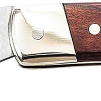 Uncle Henry LB5CP LB5 Smokey II Folding Clip Point Plain Stainless Steel Blade 3.70" Wood Handle Includes Sheath