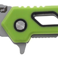 Schrade 1197645 Isolate Enrage 7 2.60" Folding Scalpel Plain Satin 420A Steel Blade, 4.25" Green Non-Slip Carbon Fiber Handle, Includes Blade Removal Tool/Case/Sheath/