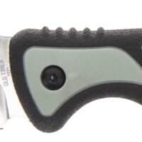 Old Timer 1137138 Trail Boss  3.70" Fixed Gut Hook Plain Stainless Steel Blade, TPE Handle Includes Sheath